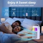 Portable Air Conditioner, 2026 Upgraded 4-IN-1 Portable Ice Fan with 3 Cooling Speeds & 1500ml Water Tank, 2 Cool Mist Ultra-Quiet Desktop AC Fan with Remote & 2-8H Timer for Bedroom, Office, Home - Image 4